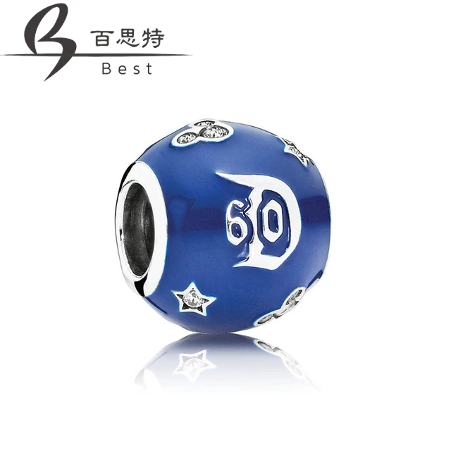 

BEST 100% of 925 sterling silver 1:1 60th anniversary blue pattern string act the role of free shipping
