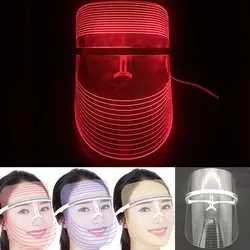 3 цвета Свет светодиодный маска для лица омоложения кожи Уход за лицом лечения Красота инструмент терапии фототерапии отбеливание