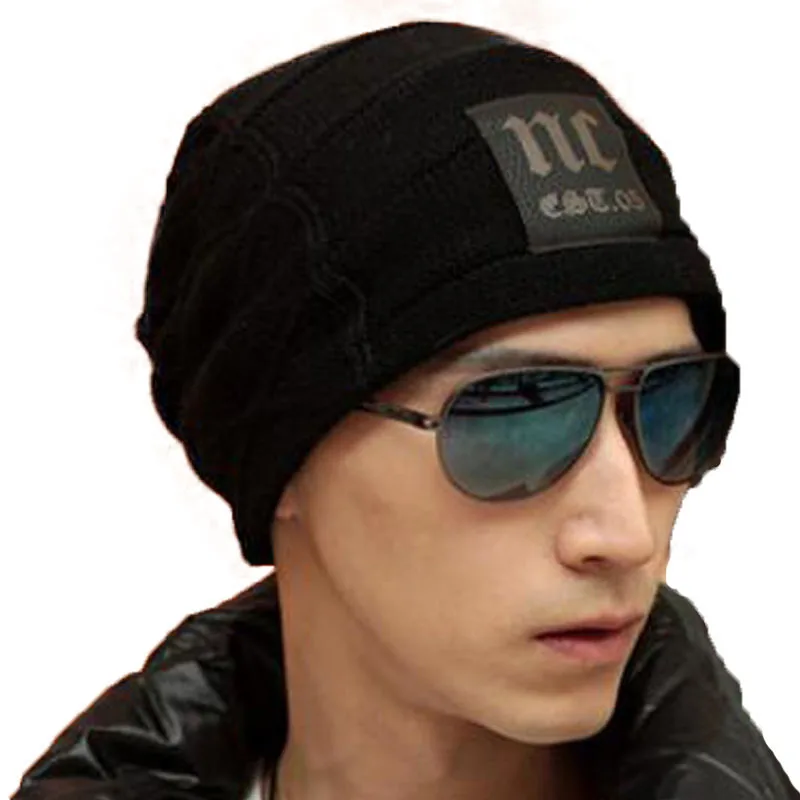 Мужская Вязаная Шерстяная Шапка FS брендовая Толстая Повседневная вязаная шапка