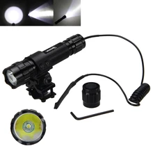 5000лм фонарь светильник XML T6 светодиодный военный охотничий флэш-светильник 18650 батарея+ дистанционный переключатель давления+ зарядное устройство