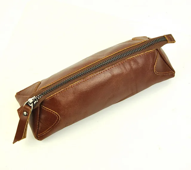 Women Genuine Leather Makeup Bag Beauty Case Cosmetic Vintage Clutch
