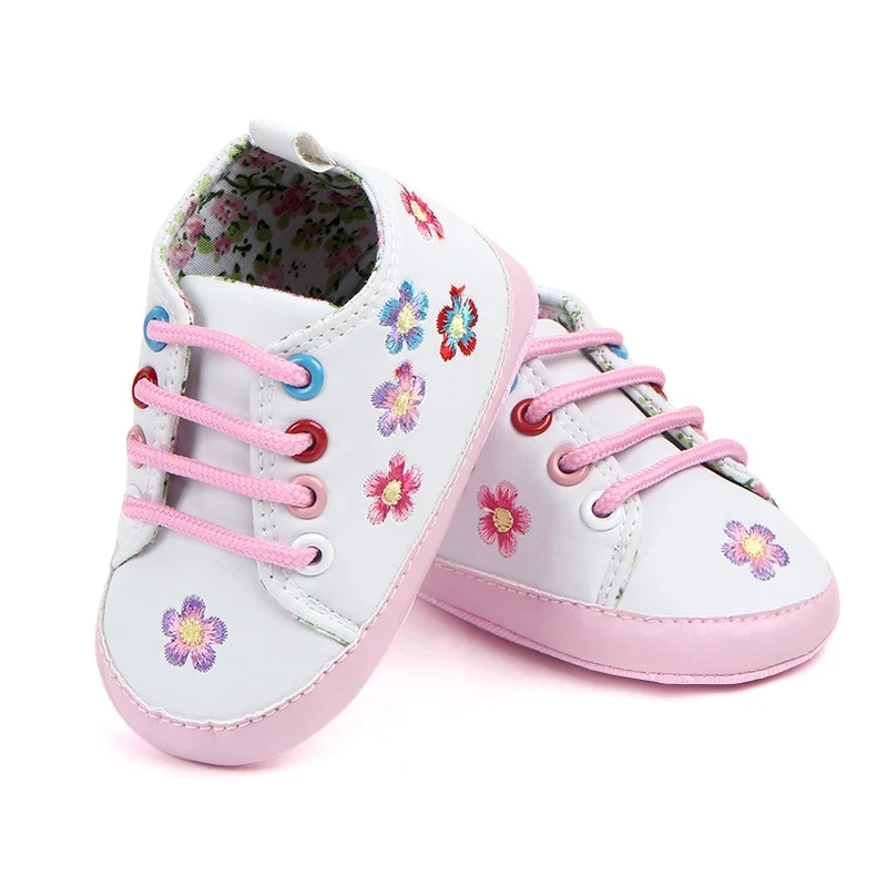 

Baby Toddler Pu Leather Shoes Newborn Princess Shoes Baby Shoes New Girls Floral Infant Soft Shoes First Walkers 0-12M Bb