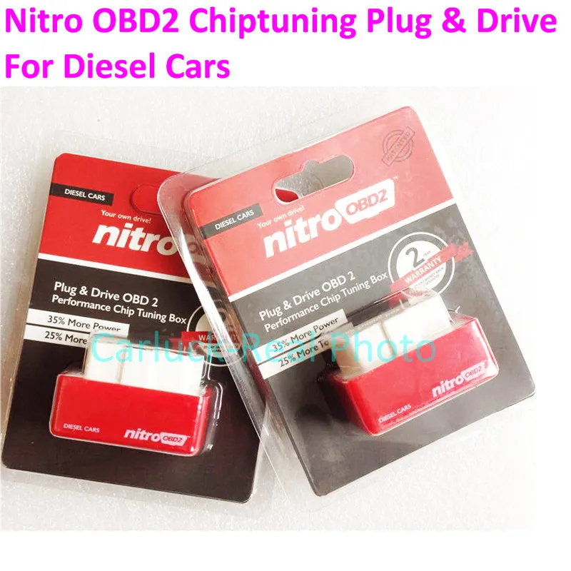 Высокая производительность NitroOBD2 чип Тюнинг дизельный ящик Nitro OBD2 OBD интерфейс больше мощности крутящий момент