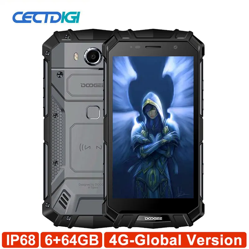Смартфон Doogee S60 Android 7 0 Helio P25 восемь ядер 6 ГБ 64 быстрая зарядка 21 МП 4G мобильный