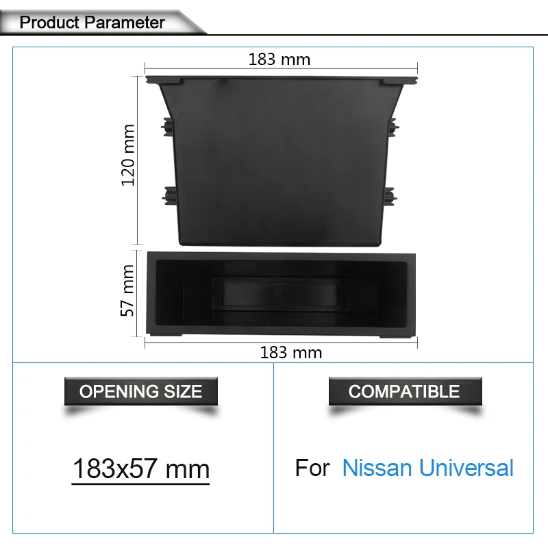 Одиночный Din Радио Карманный Cd хранения для Nissan универсальная установка монтажный тире отделка комплект