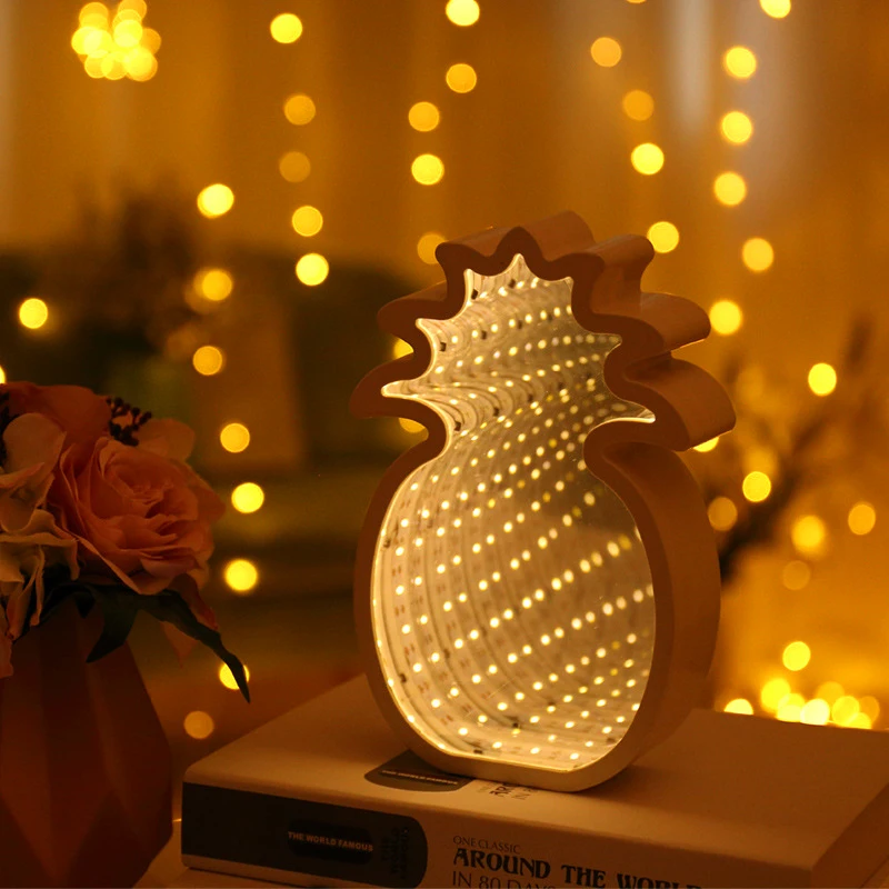 3D Marquee LED Tunnel Lamps Novelty Illusion Star Cloud Pineapple Heart Bell Night Lights Creative Gift Decor Lamp For Wall Desk (11)