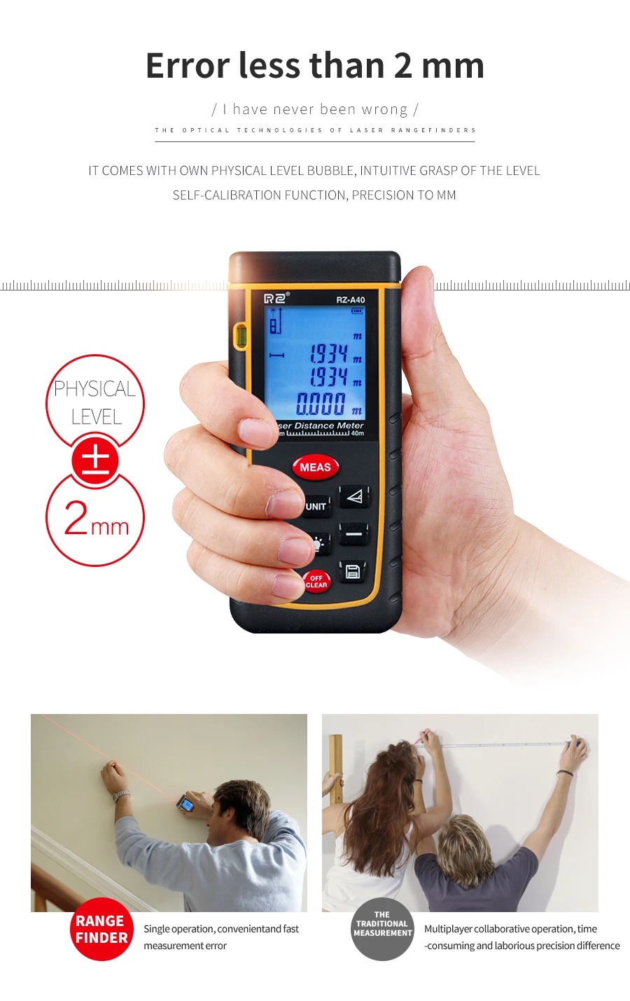 Laser distance meter RZ-A40 (2)