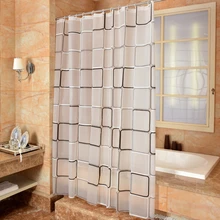 Современная черно-белая квадратная занавеска для душа PEVA прозрачная занавеска для ванной комнаты высокое качество водонепроницаемый rideau de douche занавеска для ванной