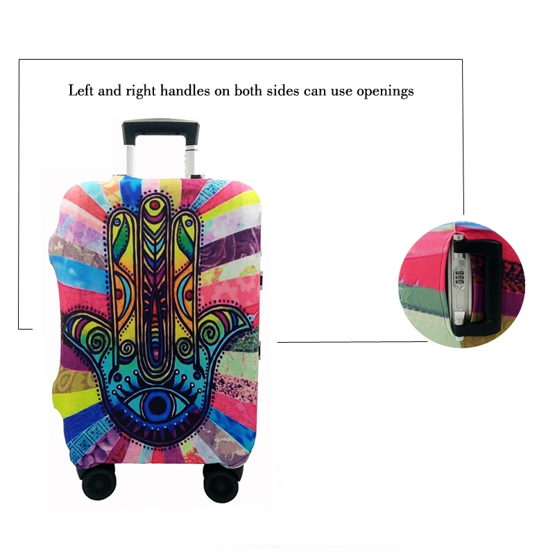 QIAQU, защитный чехол для багажа от 18 до 30 дюймов, модный разноцветный чехол на колесиках, эластичный чехол для пыли, аксессуары для путешествий