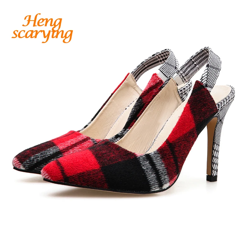 

2019 Summer Women Sweet 10cm High Heels Red Elastic Sandals Lady Sexy Party Fetish Heels Pumps Female Fetish Cute Korea Shoes
