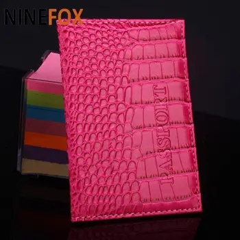 2017 Delicate Business Card Holder Passport Cover PU Leather Alligator Embossing Passport Holder Protector Wallet Free Shipping