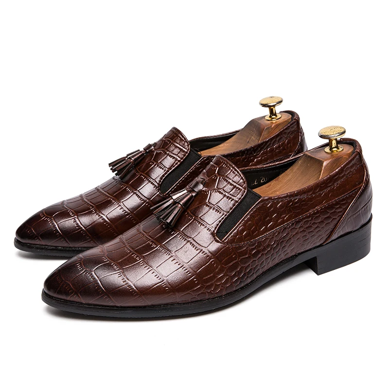 fashion snake skin leather shoes men luxury brand designer fish dress male footwear wedding italian brogue oxford shoes for men (6)