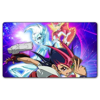 

(#60 YGO Playmat) 14x24 Inches YU-GI-OH Blue Players Play Mat Board Games YuGiOh Card Games MGT Table Pad with Free Gift Bag