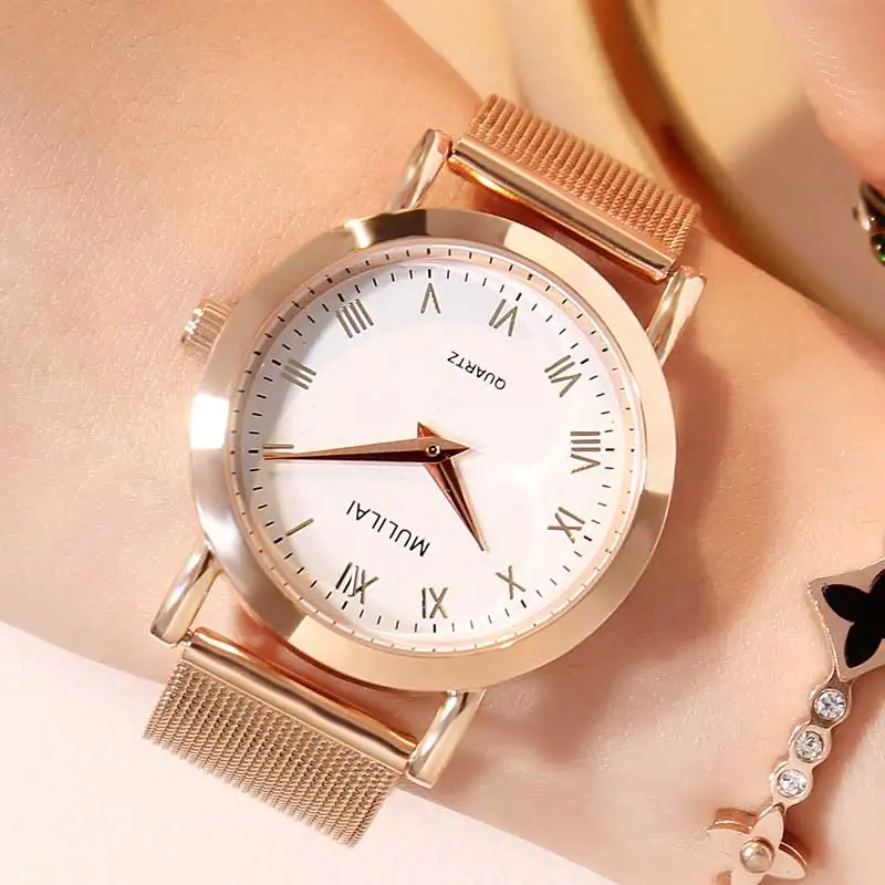 

MULILAI Fashion Elegant Quarts Women Watch Rose Gold Women Wrist Watch Box New Ladies Brand Luxury Relogio Feminino Reloj Muje