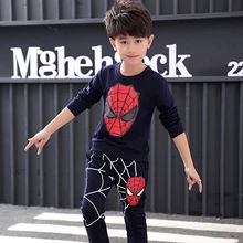 Детский комбинезон, штаны с длинными рукавами и круглым вырезом для мальчиков, пуловер из 2 предметов, хлопковый костюм с принтом, пуловер с круглым вырезом, Mr001