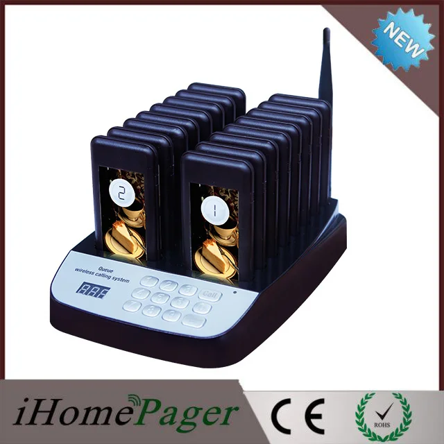 

Electronic fashion certificated personal wireless free book pager Notify diners with Flash, Beep, Vibration