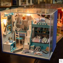 Free Shipping Diy Doll House Minature I and my friends Handmade household model Creative birthday gift