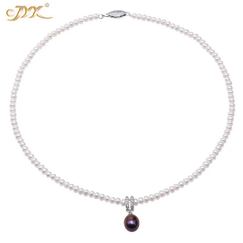 16inches JYX изумительное очаровательное фиолетовое ожерелье из натурального жемчуга жемчужное колье под шею 4-5 мм ожерелье из пресноводного жемчуга 16" - Цвет камня: 16inches