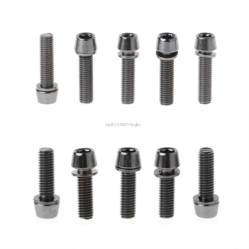 5 قطع دراجة المسمار M5x20mm/M6x20mm مع فاصل الجذعية الناهض أجزاء MTB الطريق الدراجة 5 قطع دراجة المسمار M5x20mm/M6x20mm مع فاصل الجذعية الناهض أجزاء MTB الطريق الدراجة