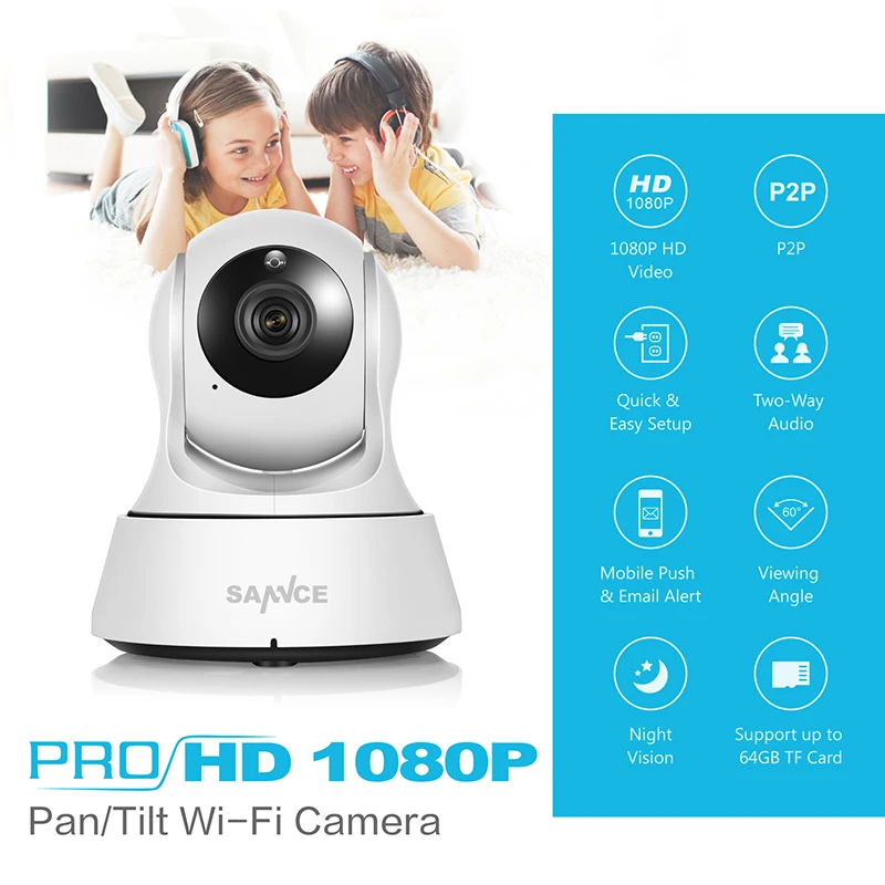 

FB SANNCE HD 720P IP Camera Wi-Fi CCTV Security Network WiFi Wireless Camera