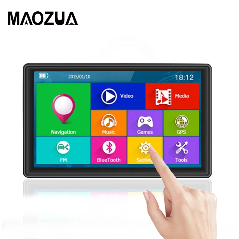 

Maozua 7 inch Car GPS Navigation with Rear View Camera 800MHZ 8GB FM Bluetooth Truck GPS Navigators AVIN New Europe Map