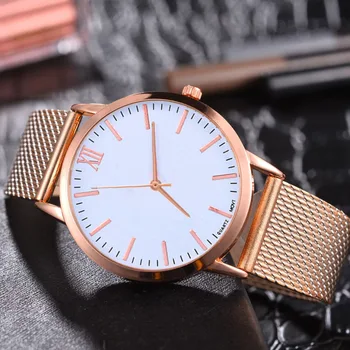 

New Fashion Gold Rose Gold And Silver Mesh Belt Watches Women Ladies Casual Dress Quartz Wristwatch Clock Gift reloj mujer #B