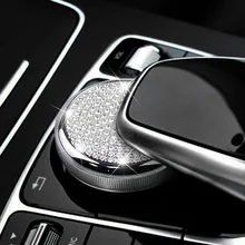 Styling Crystal Multimedia Knob Cover Adjustment Button Trim for Mercedes Benz C Class W205 GLC200 X253 E Class W213 E300L E200L academic adjustment of ix class pupils