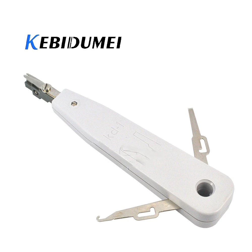 

kebidumei For KRONE KD-1 Professional Telecom Phone Cable Cat5 RJ11 RJ45 Lan Network Punch Down Impact Network Wire Cut Tool