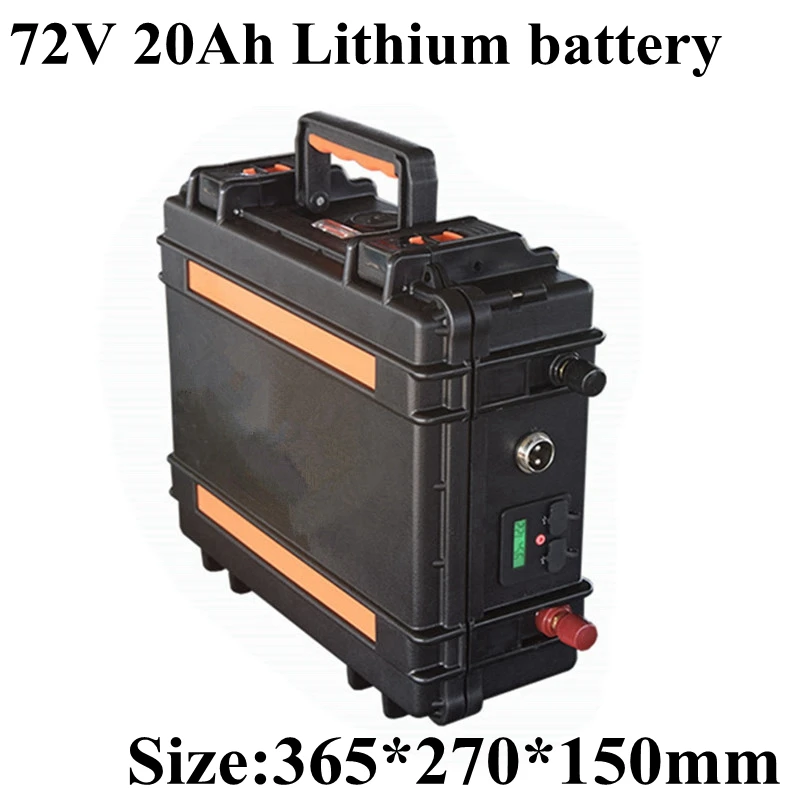 Чемодан 72 вольт Ebike литиевая батарея 72v 20AH литий-ионный аккумулятор с 50Amp BMS для 2000W