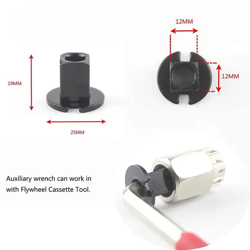 TOP!-Bike Cassette Removal Tool with Chain whip and Auxiliary Wrench Bicycle Sprocket Removal Tools Sprocket Remover