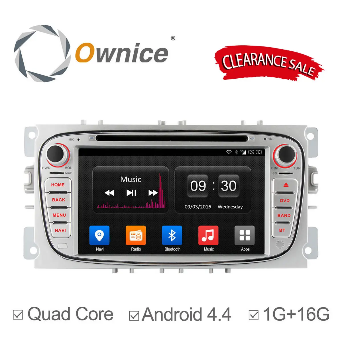 Ownice Android 4 4 2 Din font b Car b font DVD Player For FORD Mondeo