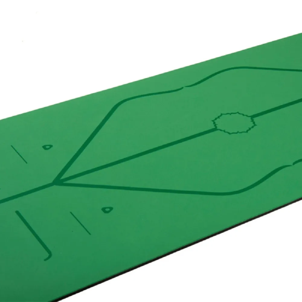 Экологичный натуральный резиновый спортивный коврик 5 мм нескользящий PU Коврик для йоги резьба позиция линия Начинающий вспомогательный спортивный коврик