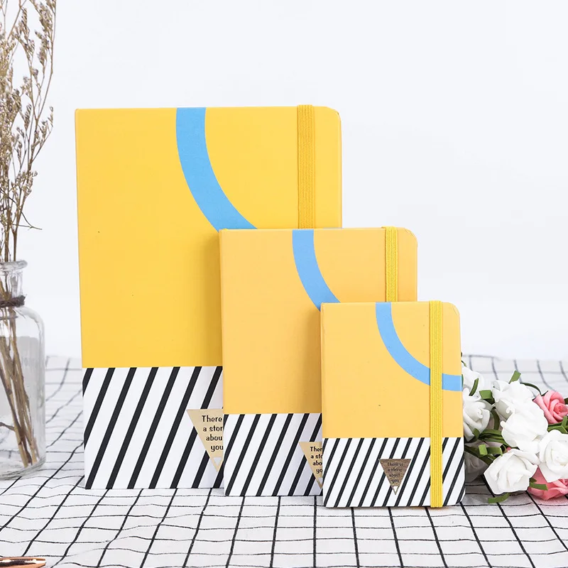 

2019 Creative New trend Color Pages A5 Notebook Little yellow Diary Agenda Book Hardcover diary Korea Stationery School Supplies