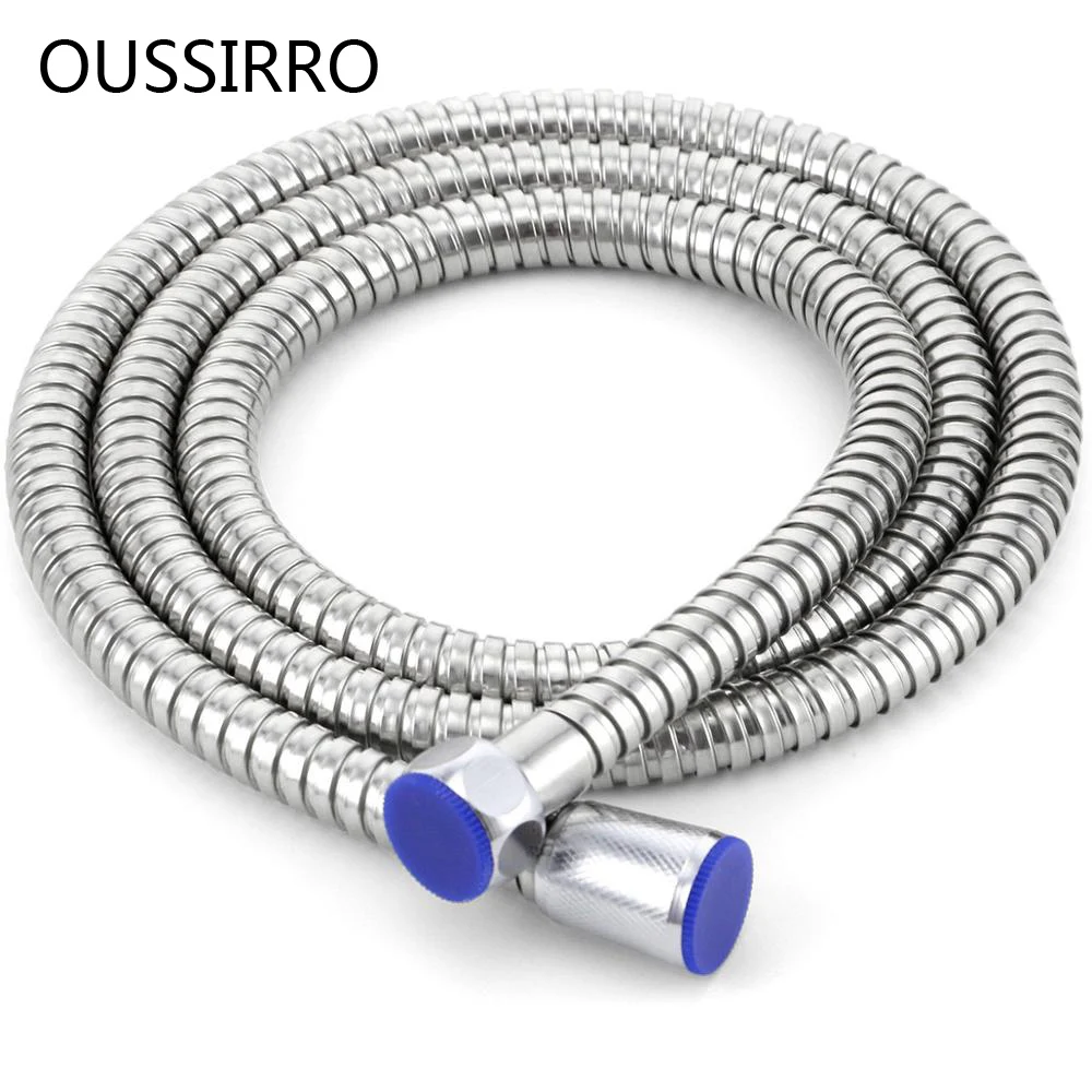 Stainless Steel 1.5M Flexible Shower Hose Bathroom Soft Shower Silver