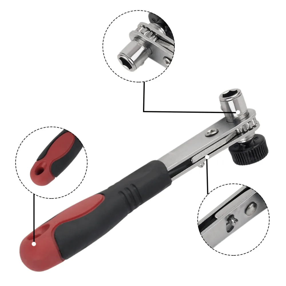 

Professional and Durable Mini Rapid Ratchet Wrench 1/4" Screwdriver Rod Quick Socket Wrench Tools Home Tools