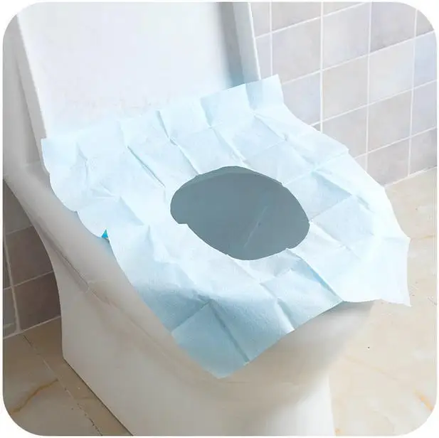 10 шт./лот водонепроницаемый одноразовая туалетная бумага Антибактериальный коврик для туалета портативный туалетной бумаги для путешествий - Цвет: Синий