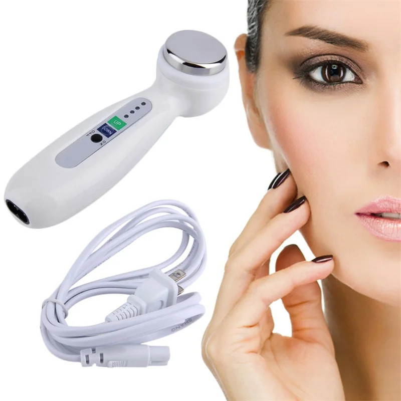 Ultrasound Ultrasonic Body Vibration Massager Beauty Instrument Wrinkle Acne Remover Face Lift Facial Skin Care Device Machine negative ion instrument ultrasonic facial wrinkle removal massager beauty care tool facial massage wash face machine