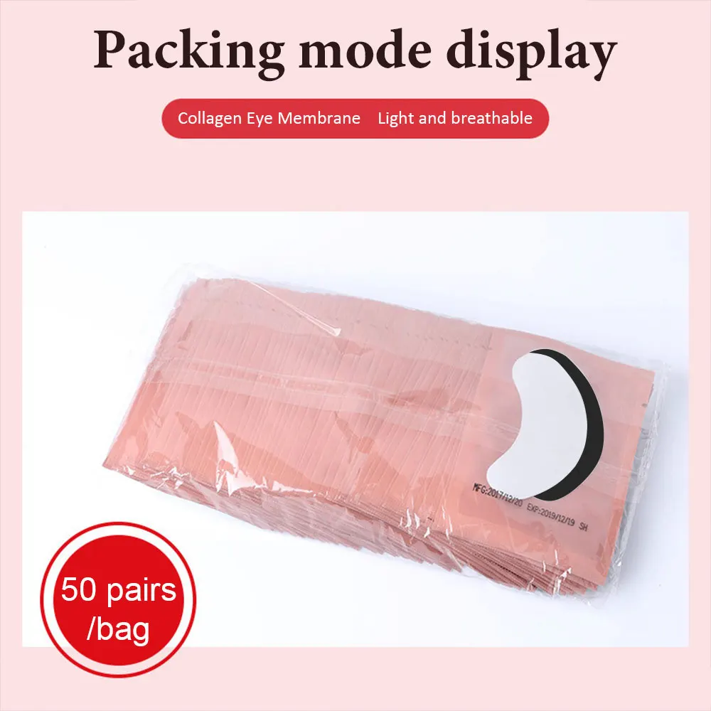 

50Pairs/Pack Pink Women Under Eye Pads black Patches Eyelash Extension Eye Lash Paper Stickers Patches Application Make Up Tools