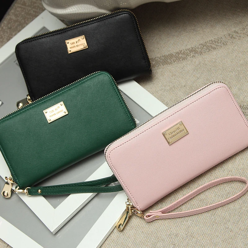 New Fashion Women Long Wallet Korean Zipper Ladies Wallet Brand Women