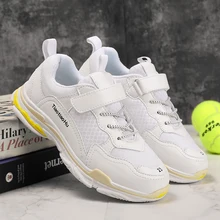 Оригинальные детские кроссовки для бега для маленьких мальчиков и девочек, сетчатая обувь с тройным крючком и петлей, высококачественные кроссовки, максимальный размер 39