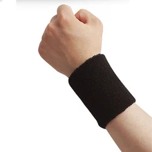 1 шт., спортивный напульсник, бандаж, для спортзала, бега, спорта, безопасности, поддержка запястья, бадминтон, махровая ткань, хлопок, пота