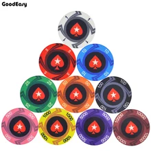 Peach Heart EPT Ceramic Texas Poker Chips Professional Casino Pokerstars European Poker Tour Poker Chips Set 10pcs/Lot 100 200 300 500 600 1000pcs bulk order customize denomination ept pokerstars ceramic material poker chips set