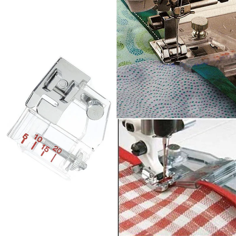 Adjustable Sewing Presser Bias Tape Binding Foot Snap On For Brother