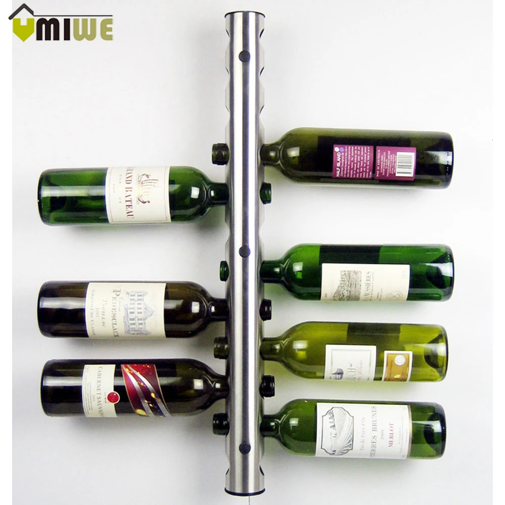 

Creative Stainless Steel Wine Rack Holders 8/12 Holes Home Bar Bottle Display Stand Rack Suspension Storage Organizer
