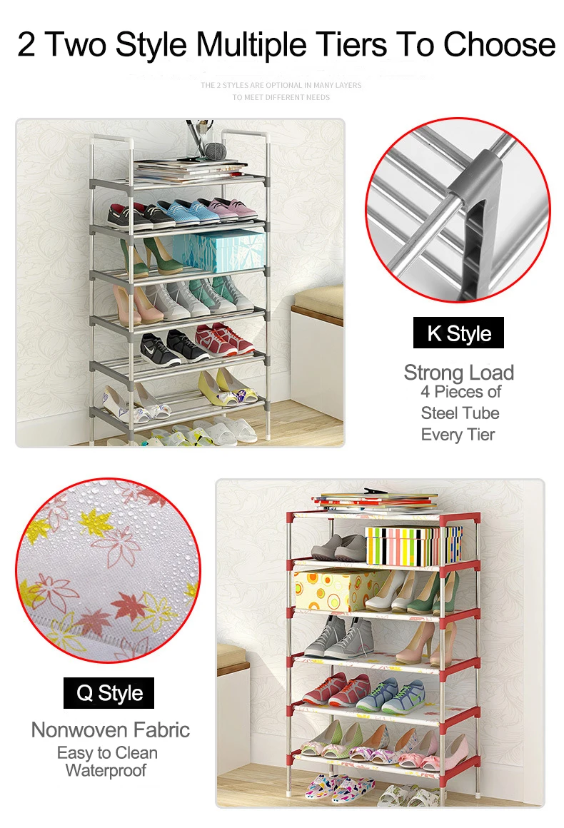 Многоуровневая полка для обуви из нержавеющей стали простая полка для хранения обуви домашняя мебель может быть перемещена органайзер для обуви в прихожей