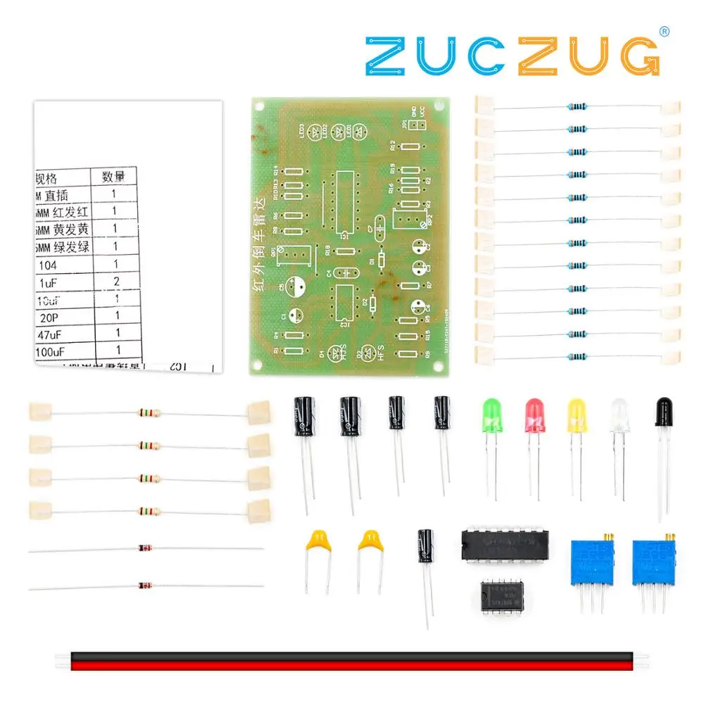 

Infrared Parking Sensor kit Infrared Reversing Speed Reminder Electronic Assembly Debugging DIY