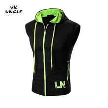 Для мужчин модные топы с бретельками, Для мужчин с застежкой-молнией, короткий топ для фитнеса, Стрингер жилет кэжуал топы без рукавов майки мужские майки, YK