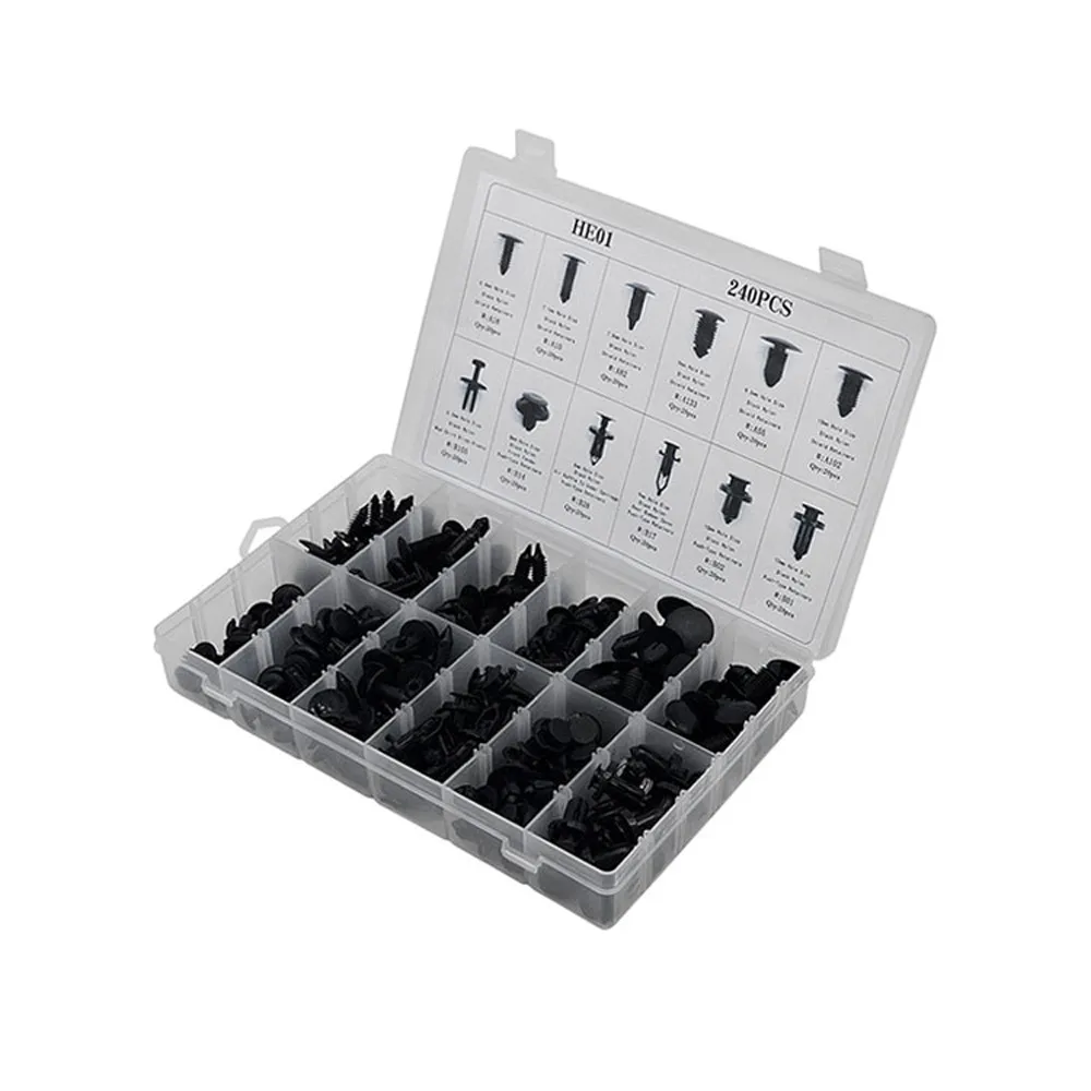 

Fastener Car 240pcs Plastic Mixed Auto Fastener Car Bumper Clip Retainer Rivet Door Panel sep7