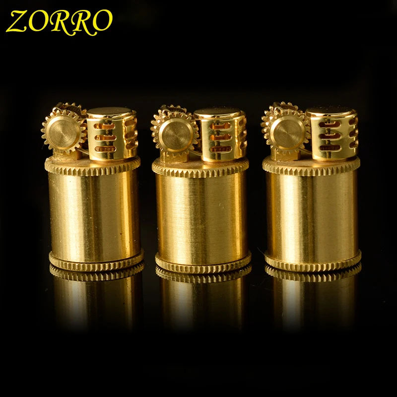 

ZORRO Vintage Copper Gasoline Lighter Kerosene For Cigarette Lighter Grinding Wheels Fire Lighter
