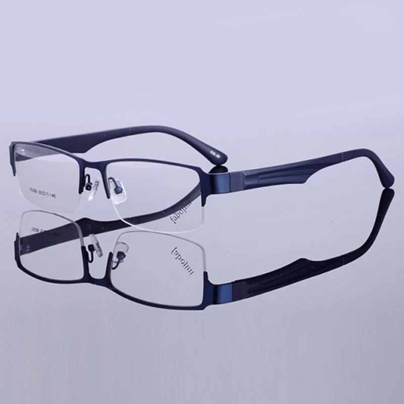Оправа для очков, мужские компьютерные оптические очки по рецепту близорукости, прозрачные линзы, оправа для глаз, мужские очки QF158 - Цвет оправы: QF158-Blue